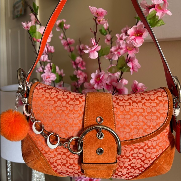 Coach Orange Mini Soho Bag - Picture 1 of 5
